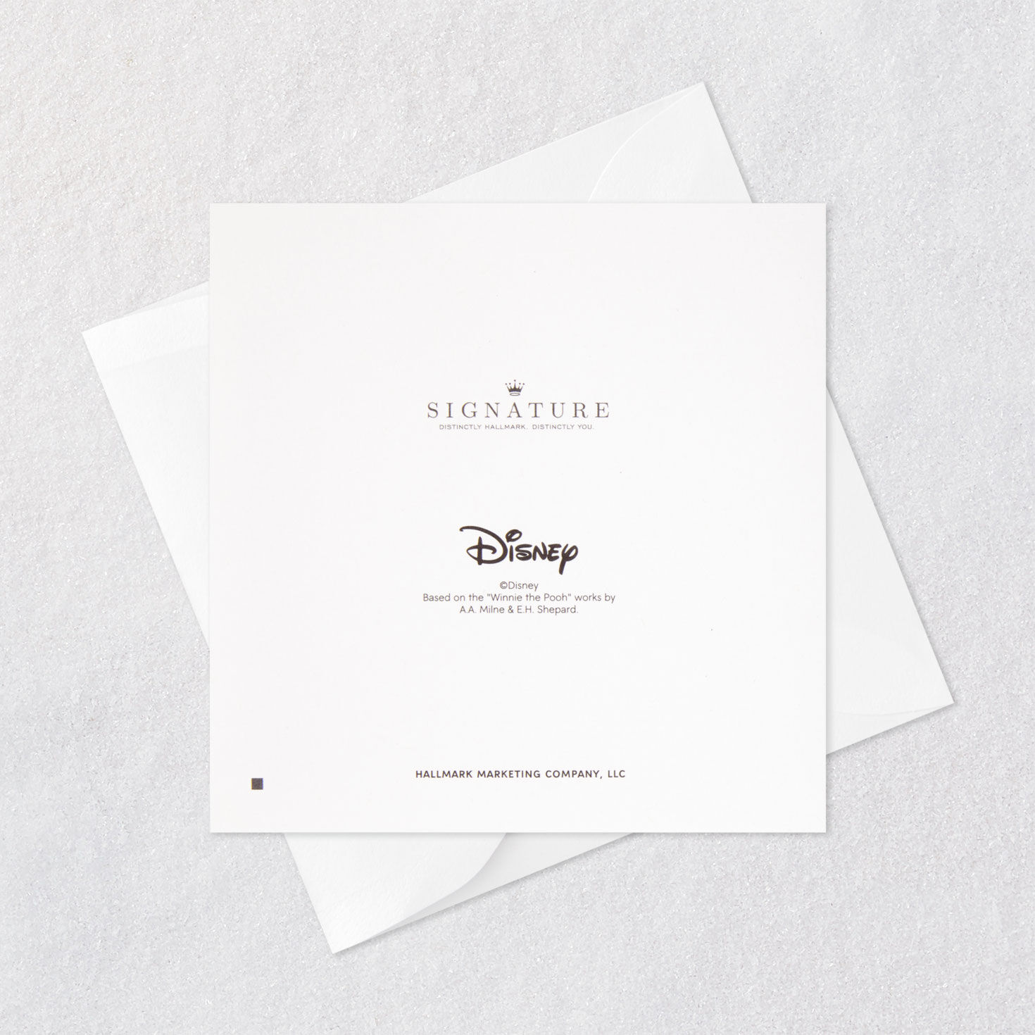 Pooh and Piglet with Balloons Baby Shower Card Card Back with Envelope image number 7