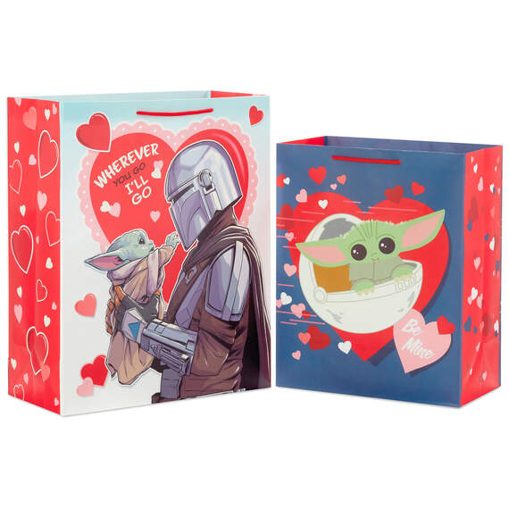 Star Wars: The Mandalorian™ 2-Pack Large and XL Valentine's Day Gift Bags