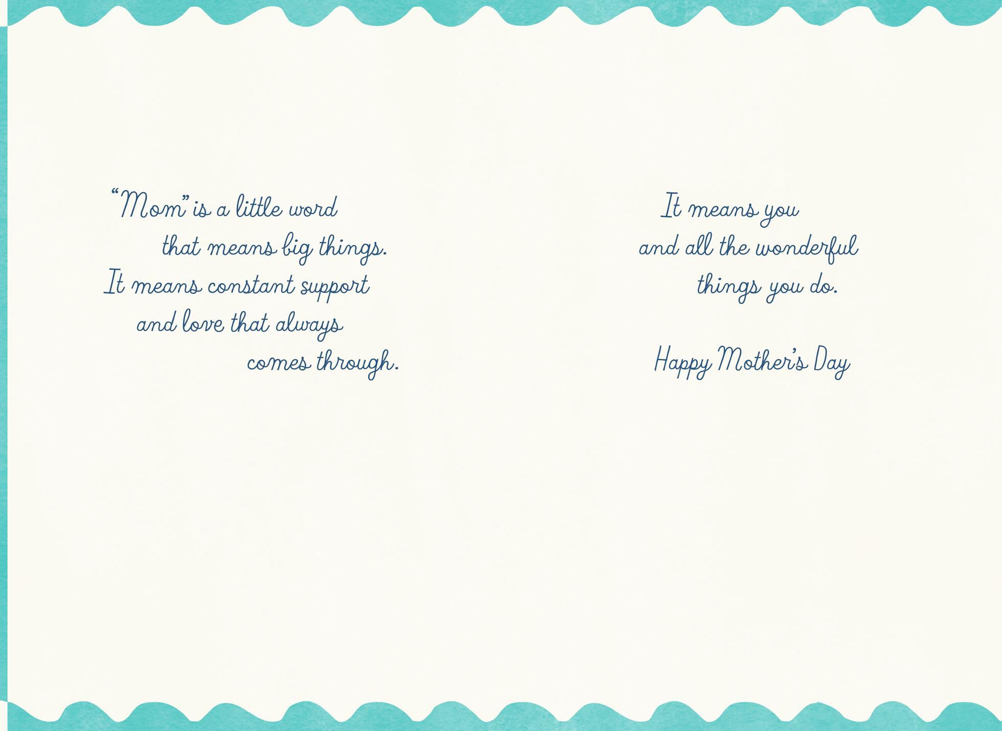 MOM Felt Flower Mother's Day Card
