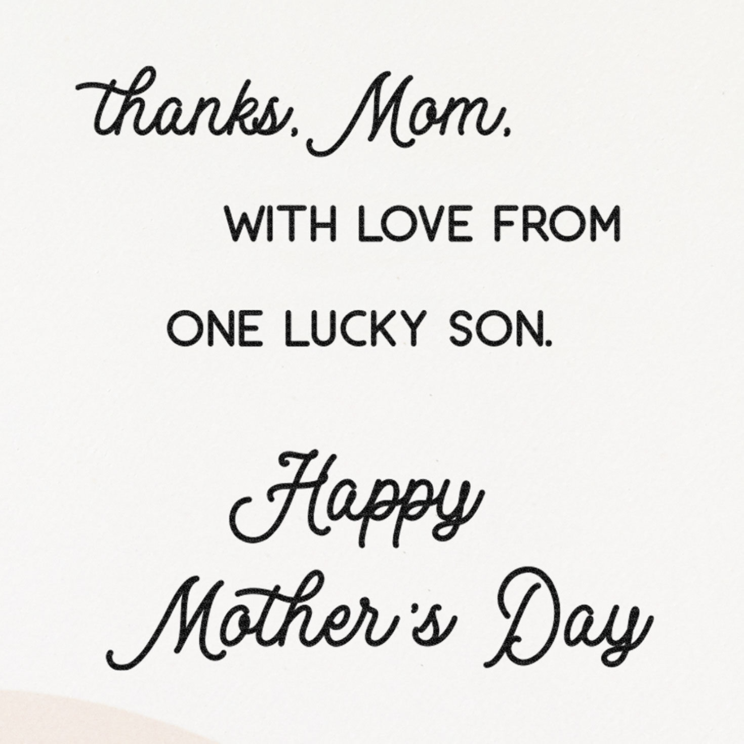 With Love From One Lucky Son Mother's Day Card for Mom, , large image number 2
