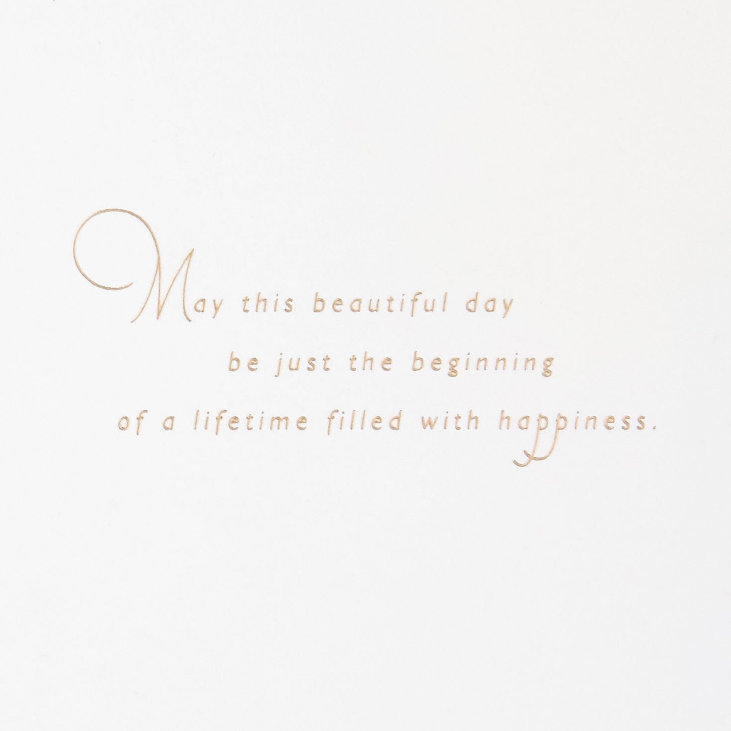 Flower-Draped Glittery White Cake Wedding Card Sentiment  image number 2