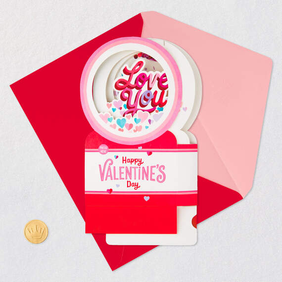All My Love Snow Globe Musical 3D Pop-Up Valentine's Day Card With Motion, , large image number 5