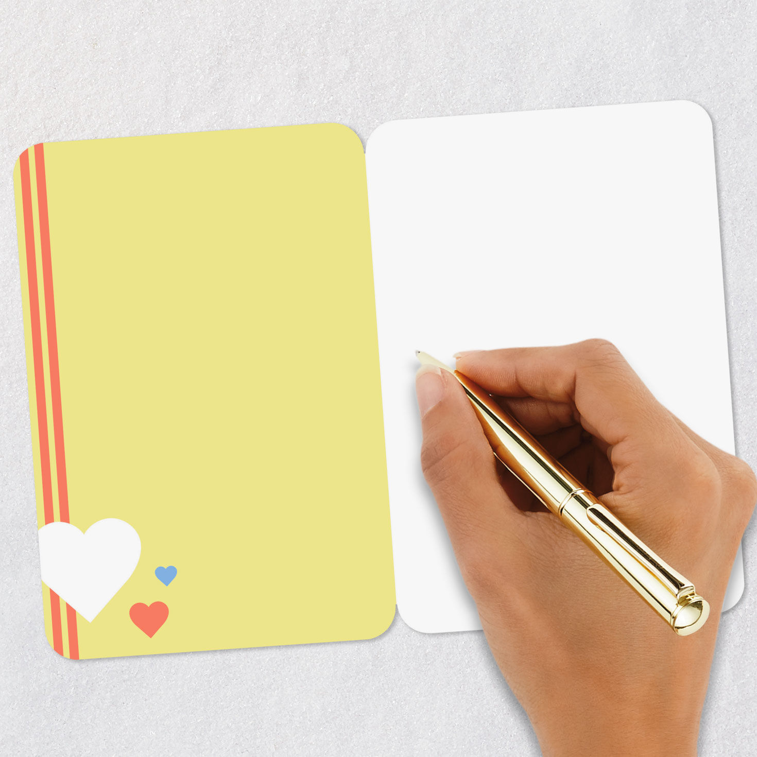 Mod Hearts and Stripes Blank Card Signing card image number 5