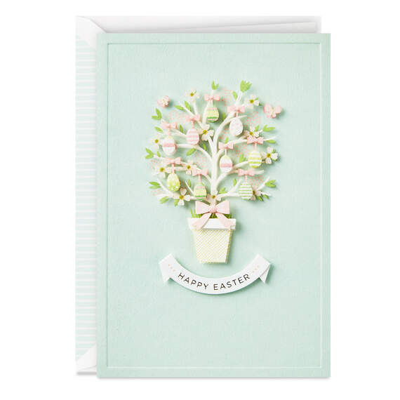 Bright and Beautiful Easter Egg Tree Easter Card