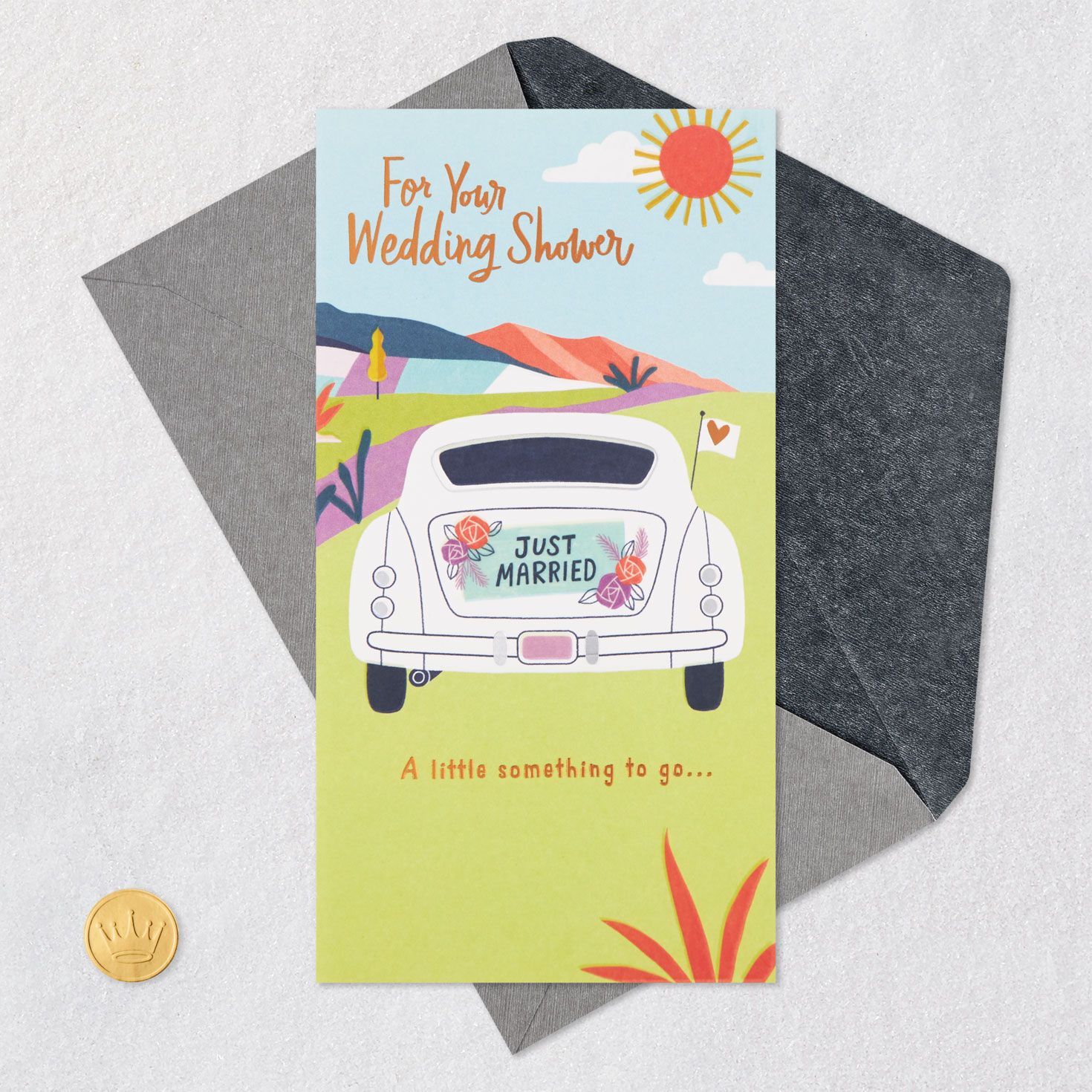 Just Married Car Bridal Shower Gift Card Holder  image number 6