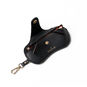 Black Faux Leather Eyeglass Case With Clip  image number 2