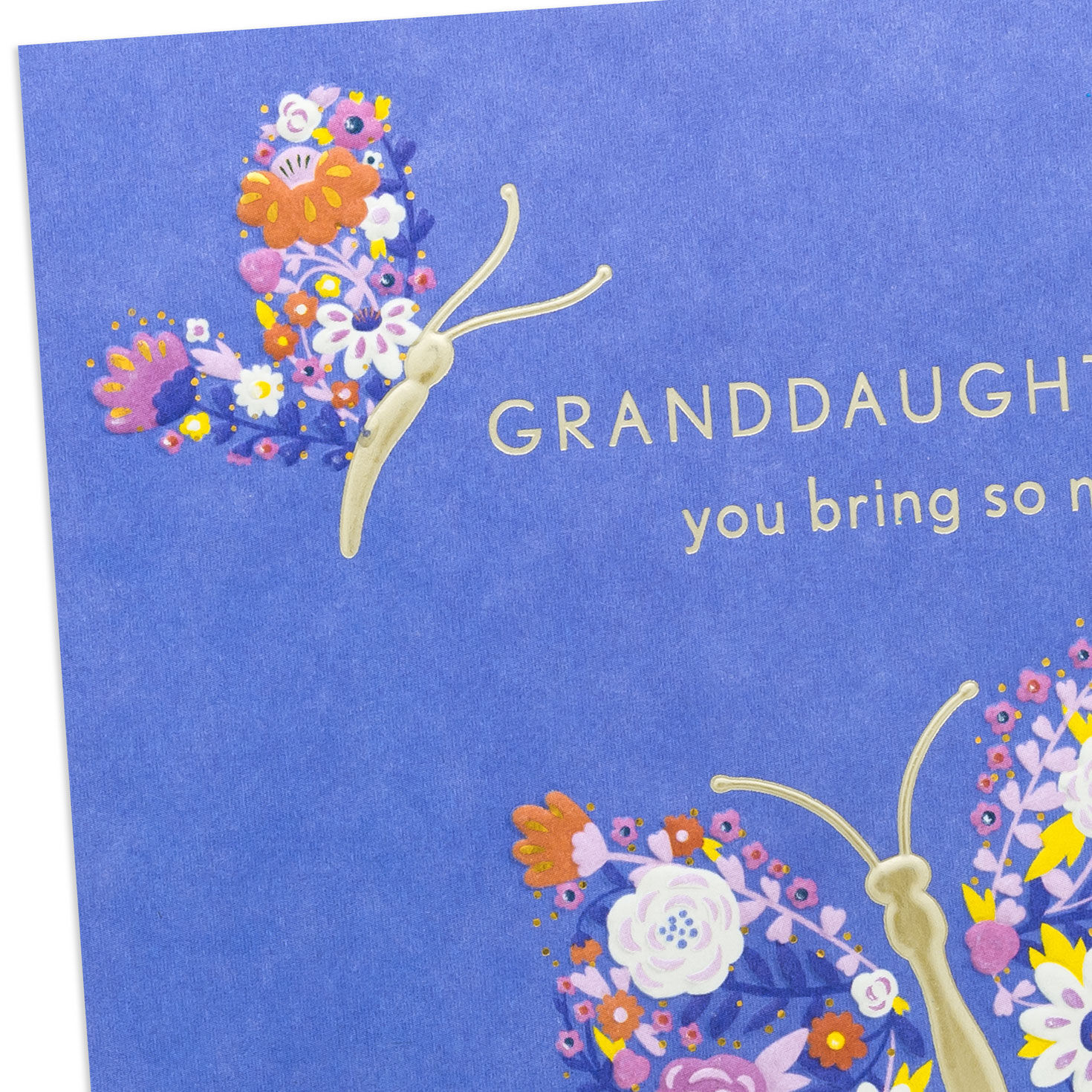 Floral Butterflies Mother's Day Card for Granddaughter Card Front Detail image number 4