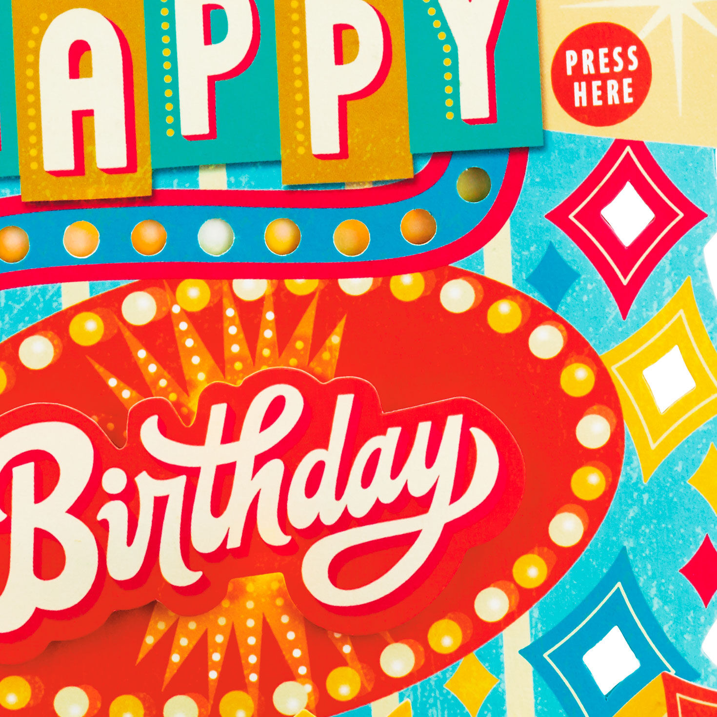 Celebrating You 3D PopUp Musical Birthday Card With Light Greeting