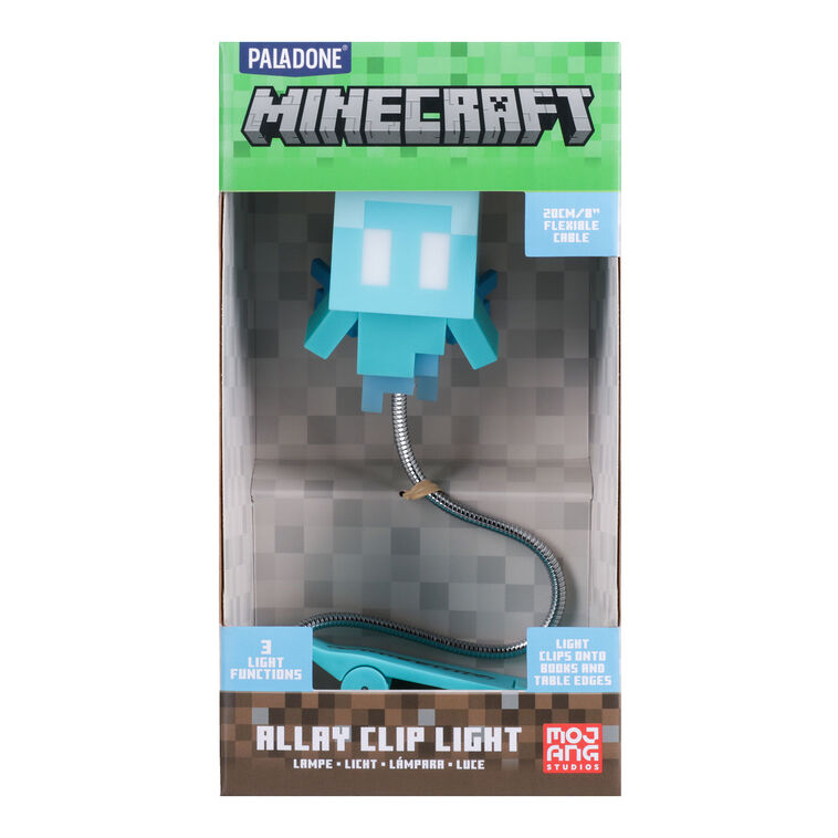 Lampada Da Lettura Minecraft Allay Paladone - Con Clip, 3 Modalità Luce, Batteria | Ufficiale Minecraft - Foto 7