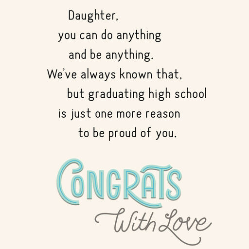 So Proud of You High School Graduation Card for Daughter, 