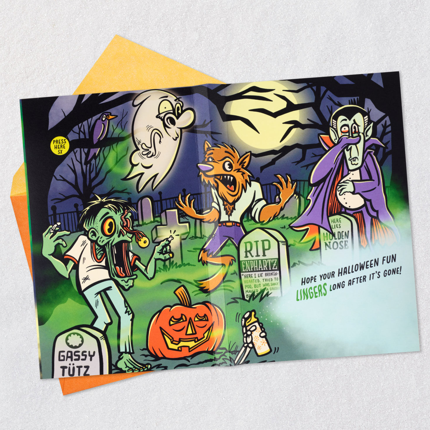 Farting Monsters Funny Halloween Card With Sound for only USD 7.99 | Hallmark