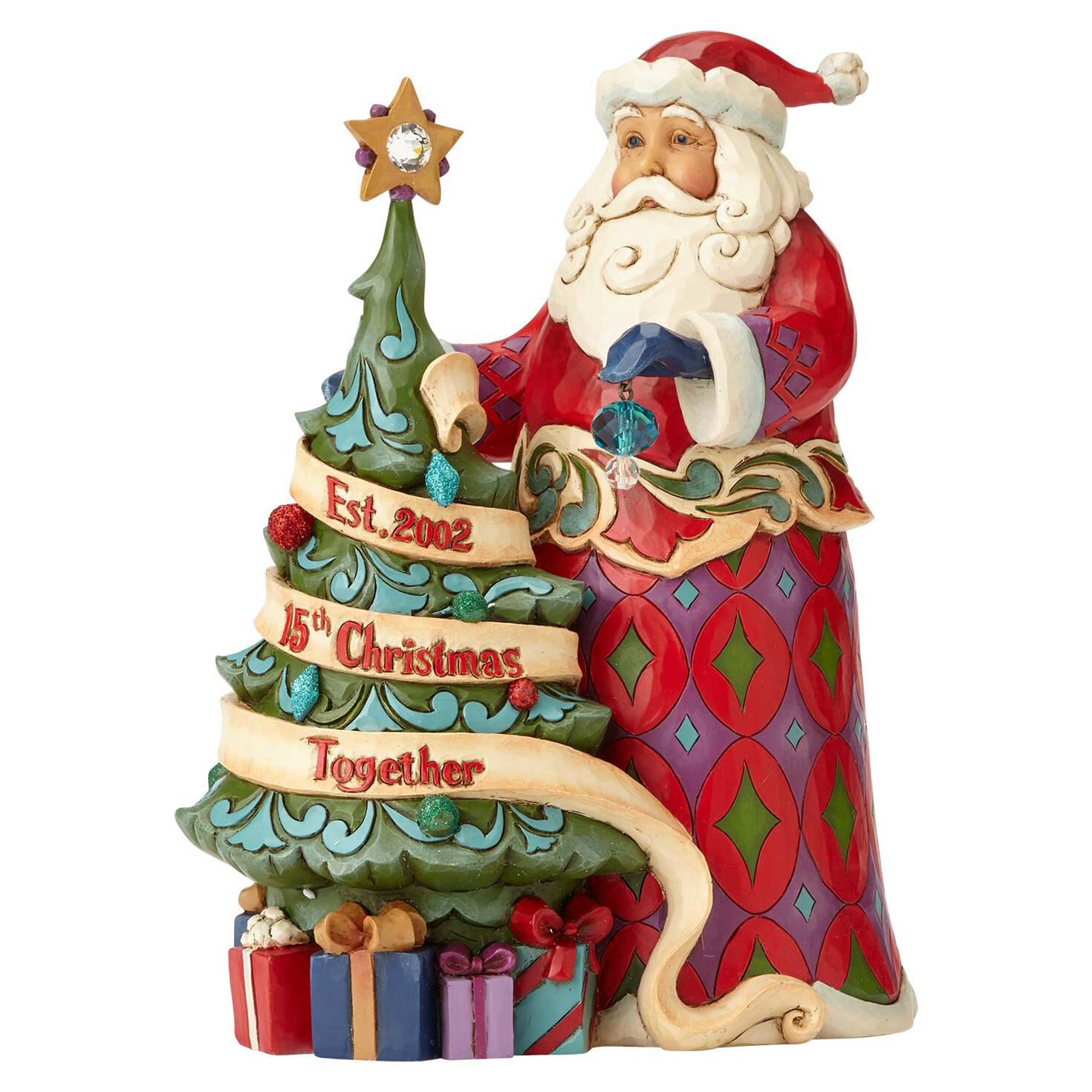 Jim Shore 15th Anniversary Santa With Tree Figurine Figurines