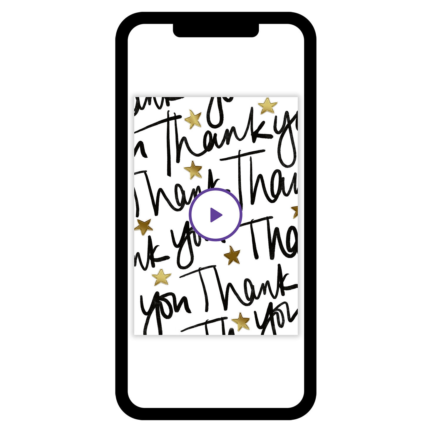 Gold Stars Thank You eCard