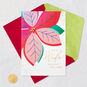 Pretty Poinsettia Flower Wife Christmas Card Card Front with Envelope and Gold Seal image number 7