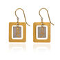 Silver and Gold Concentric Square Earrings front image number 1