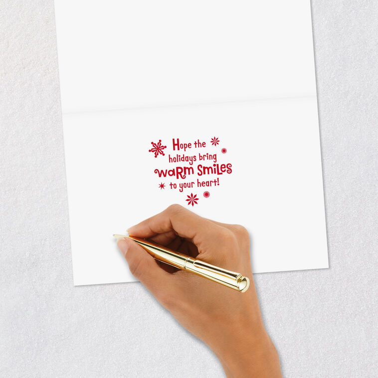 Warm Smiles Puppy Dog in Santa Hat Christmas Card, , large image number 6