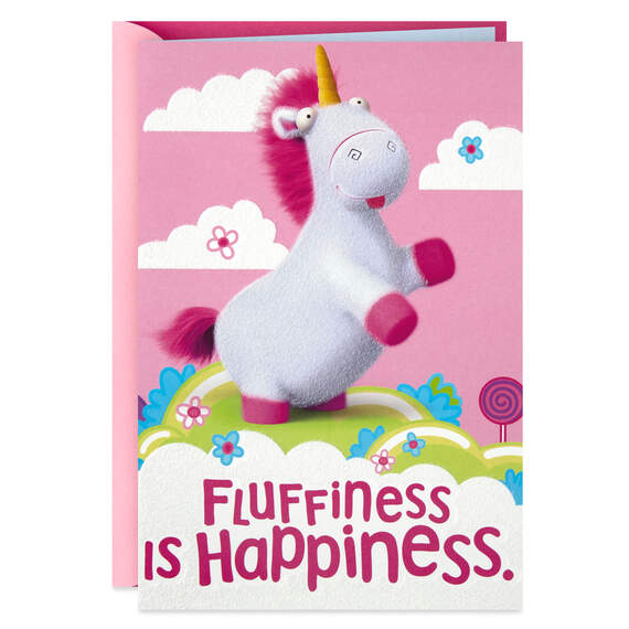 Despicable Me Fluffiness Is Happiness Unicorn Birthday Card
