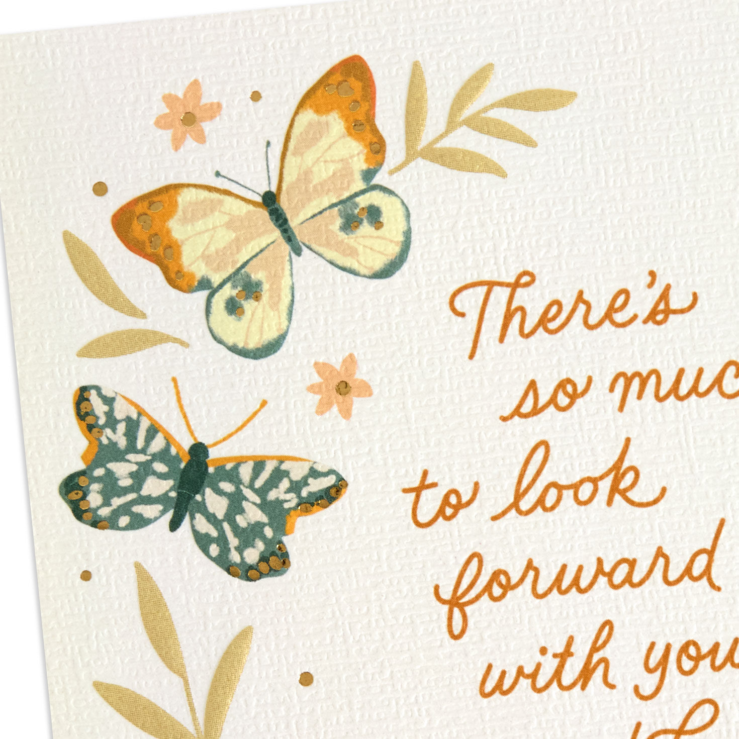 Butterflies and Flowers New Granddaughter Card Card Front Detail image number 4
