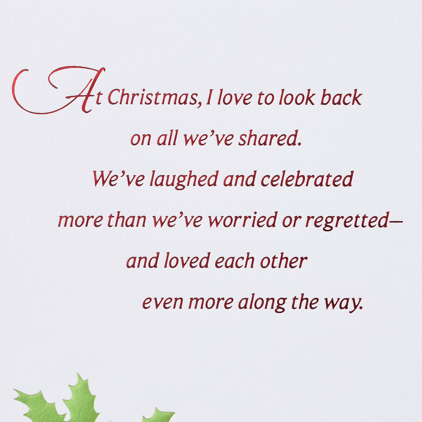 Cardinals and Holly Christmas Card for Spouse Sentiment image number 2