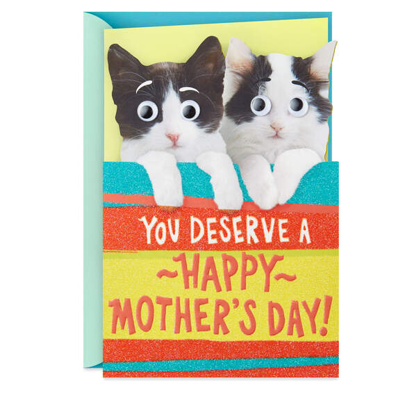 Cute Kittens Funny Mother's Day Card From Both, , large image number 1