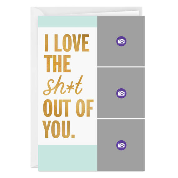Love the Sh*t Outta You Folded Love Photo Card, , large image number 6