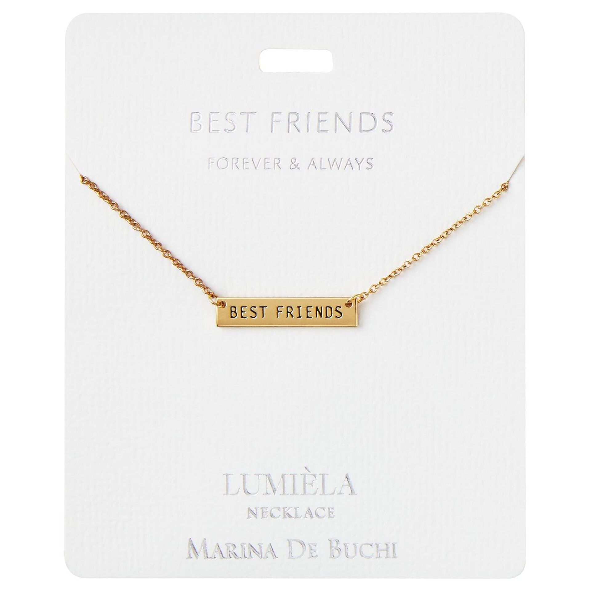 Forever & Always Best Friends Bar Pendant Necklace, 20