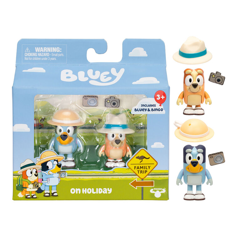 Bluey and Bingo On Holiday Toy Figure Set complete set image number 3