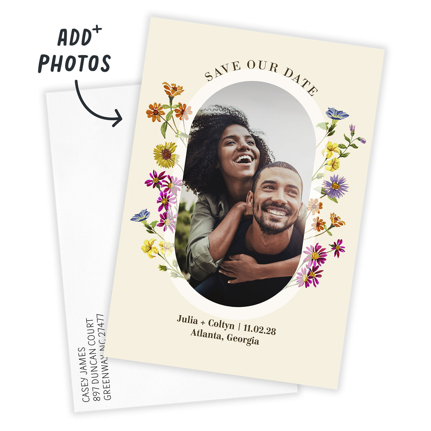 Colorful Wildflowers Save the Date, , large image number 2