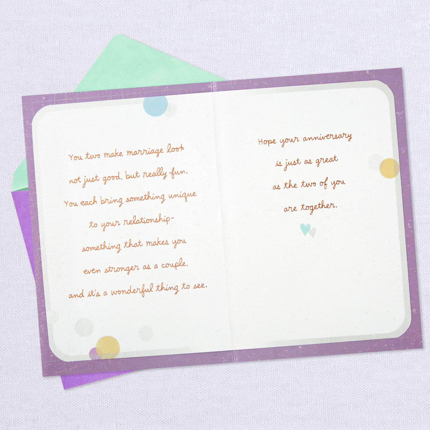 Perfect Pair of Socks Anniversary Card for Couple Open card with envelope image number 3