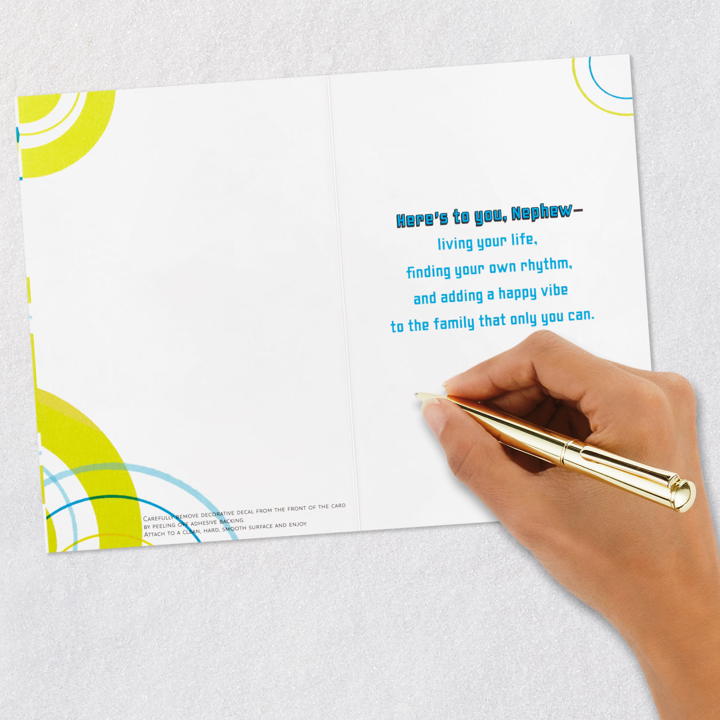 You Add a Happy Vibe Birthday Card for Nephew With Decal for only USD 6.99 | Hallmark