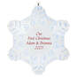 Magic Sparkling Snowflake Script Text Personalized Ornament With Light, , large image number 1