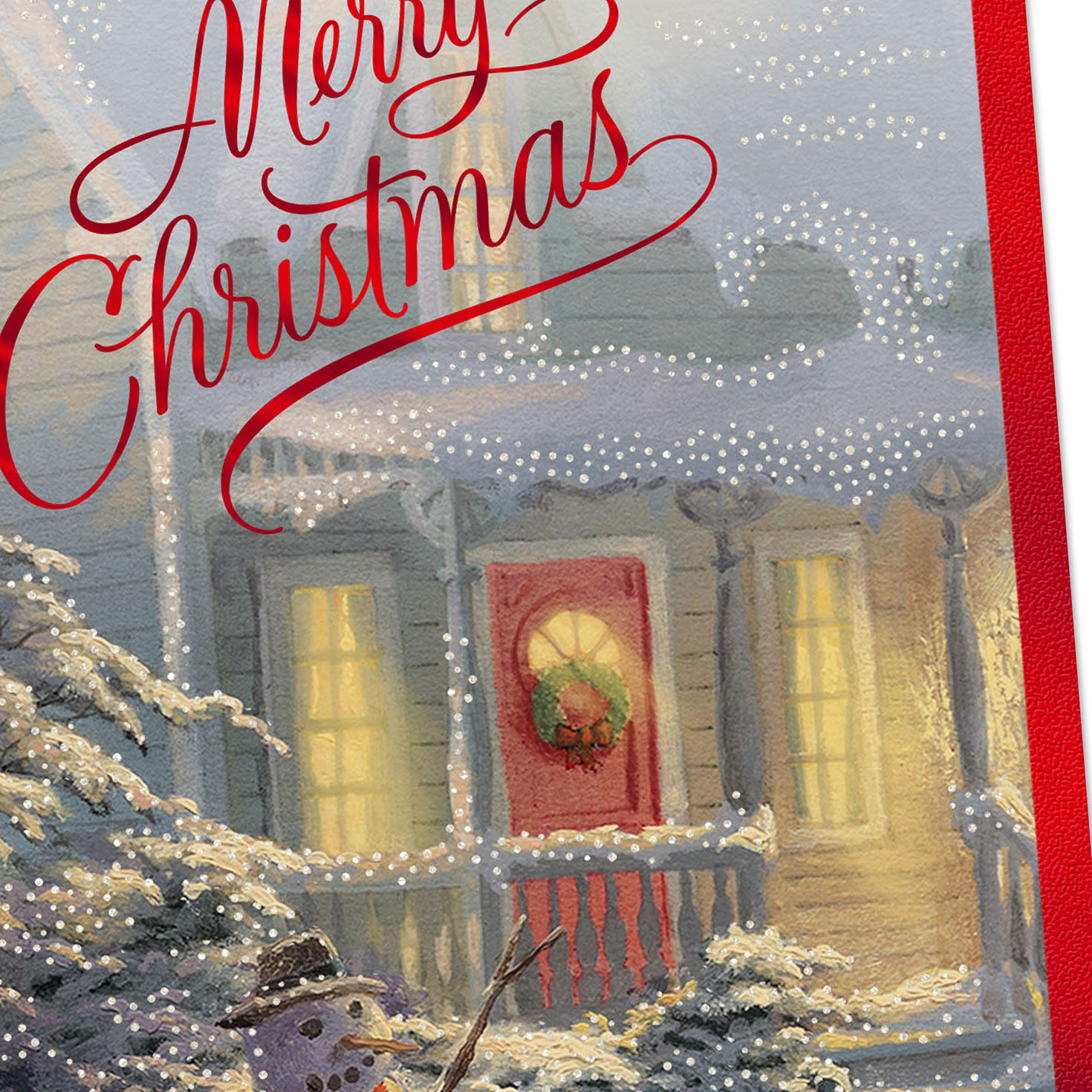 Blessings of Christmas Thomas Kinkade Christmas Card Card Cover Detail image number 4