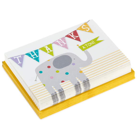 Elephant and Banner Thank-You Notes, Pack of 24, , large image number 1