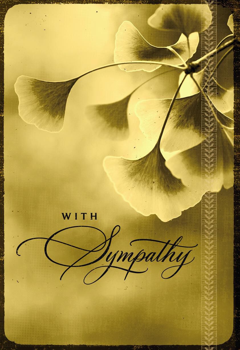 Gilded Flowers Sympathy Card