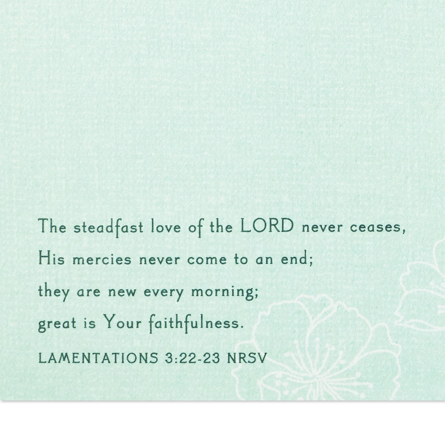 Flowers in Glass Jar Christian Sympathy Card scripture image number 3