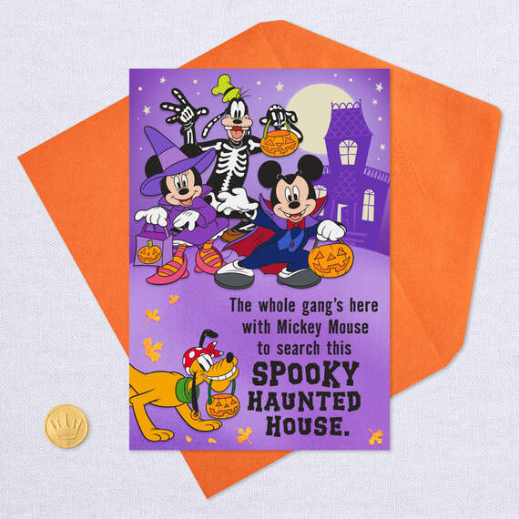 Disney Mickey Mouse Haunted House Halloween Card, , large image number 5