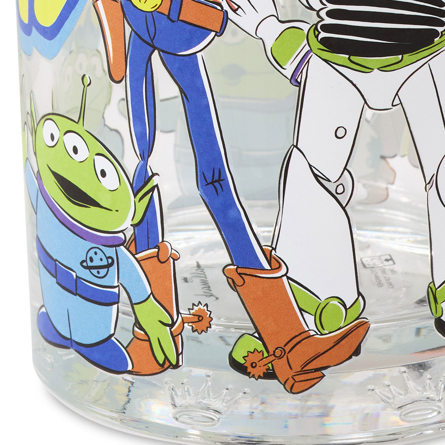 Colored Toy Story Characters Drinking Glass upclose detail image number 5