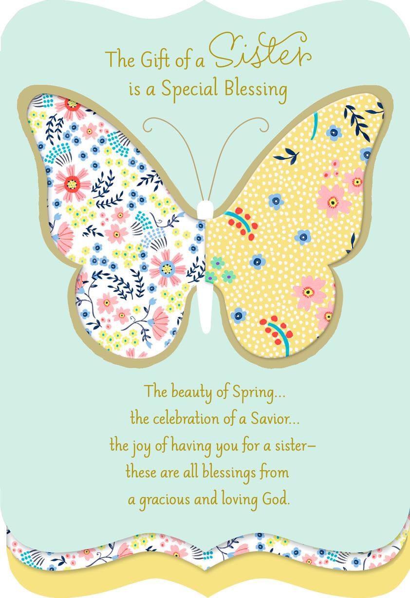 Special Place In My Heart Religious Easter Card For Sister