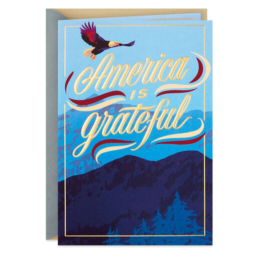 America Is Grateful Military Appreciation Thank-You Card, 