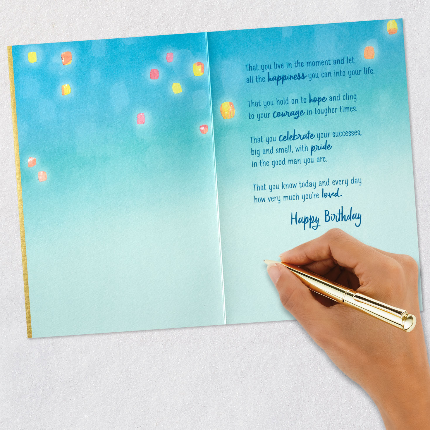 Let All the Happiness Into Your Life Birthday Card for Son, , large image number 6