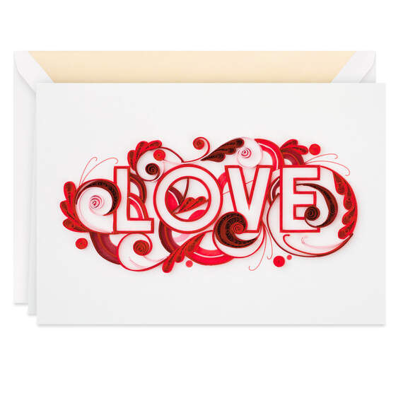With All My Heart Quilled Paper Handmade Love Card, , large image number 1