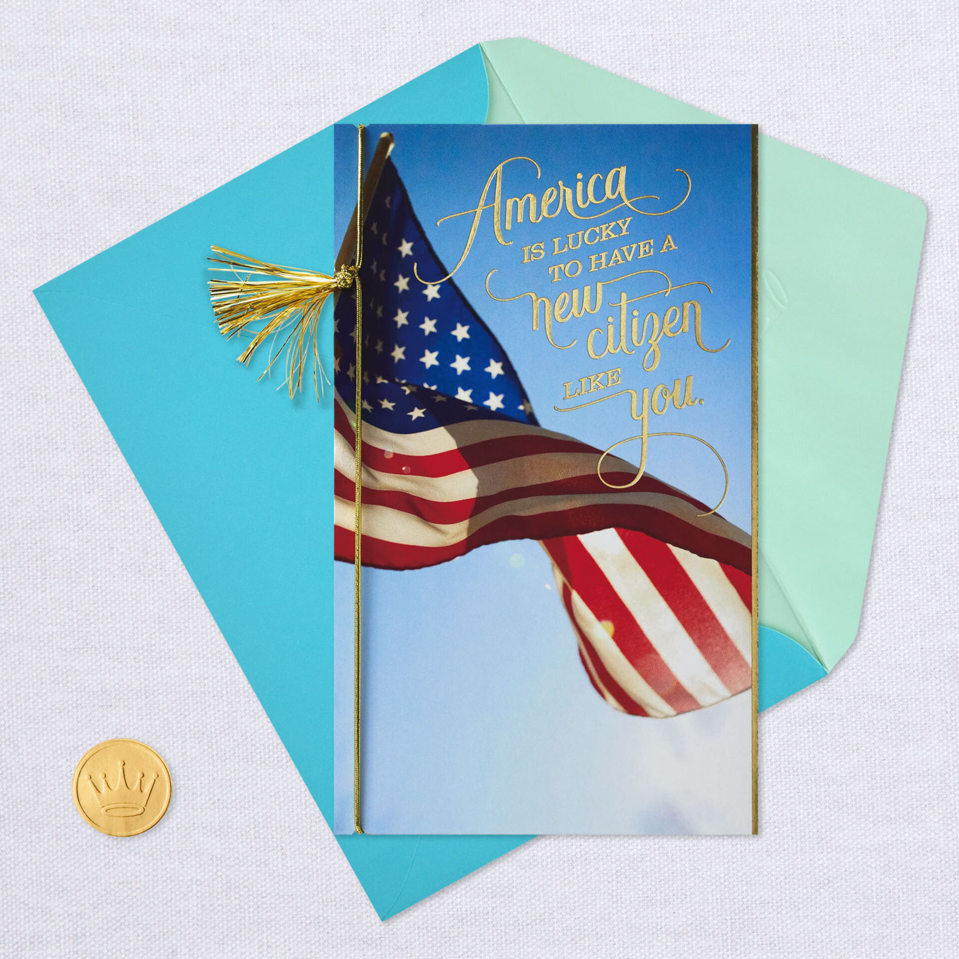 You Deserve to Feel Proud American Citizenship Congratulations Card