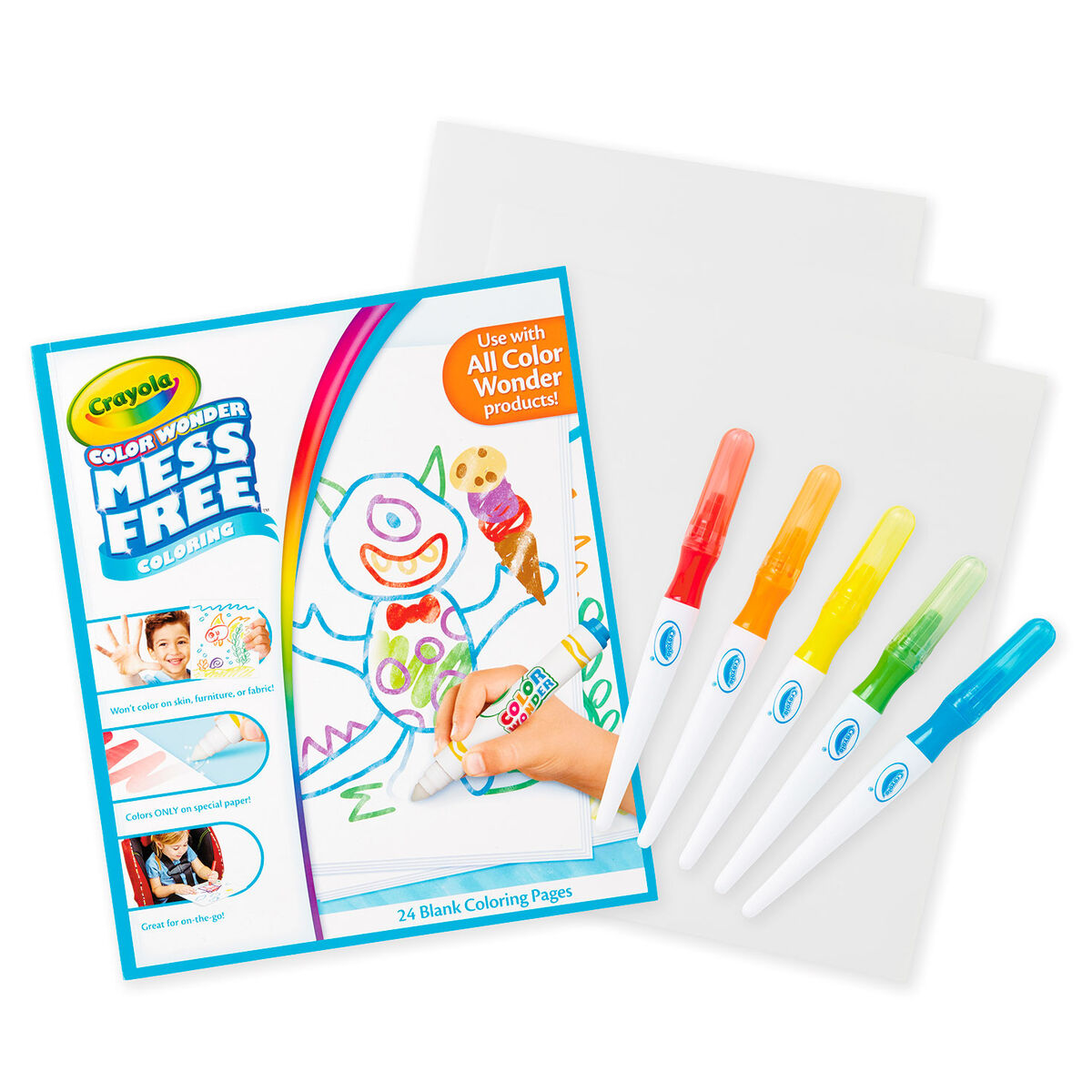 Crayola® Color Wonder Paintbrush Pens and Drawing Pad Set Arts