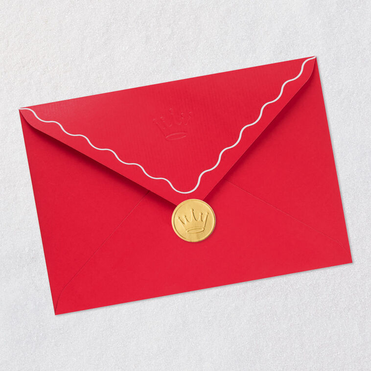 Elegant Gold and Green Christmas Card Envelope Back with Seal image number 8