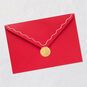 Elegant Gold and Green Christmas Card Envelope Back with Seal image number 8