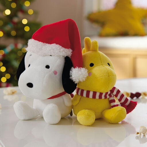 Better Together Peanuts® Holiday Snoopy and Woodstock Magnetic Plush, Set of 2, 