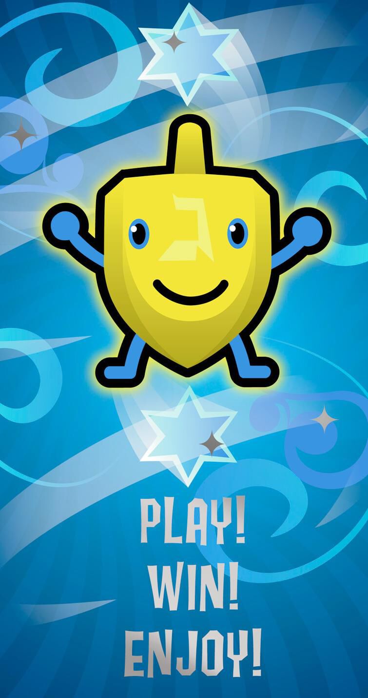 Happy Dreidel Hanukkah Money Holder Card