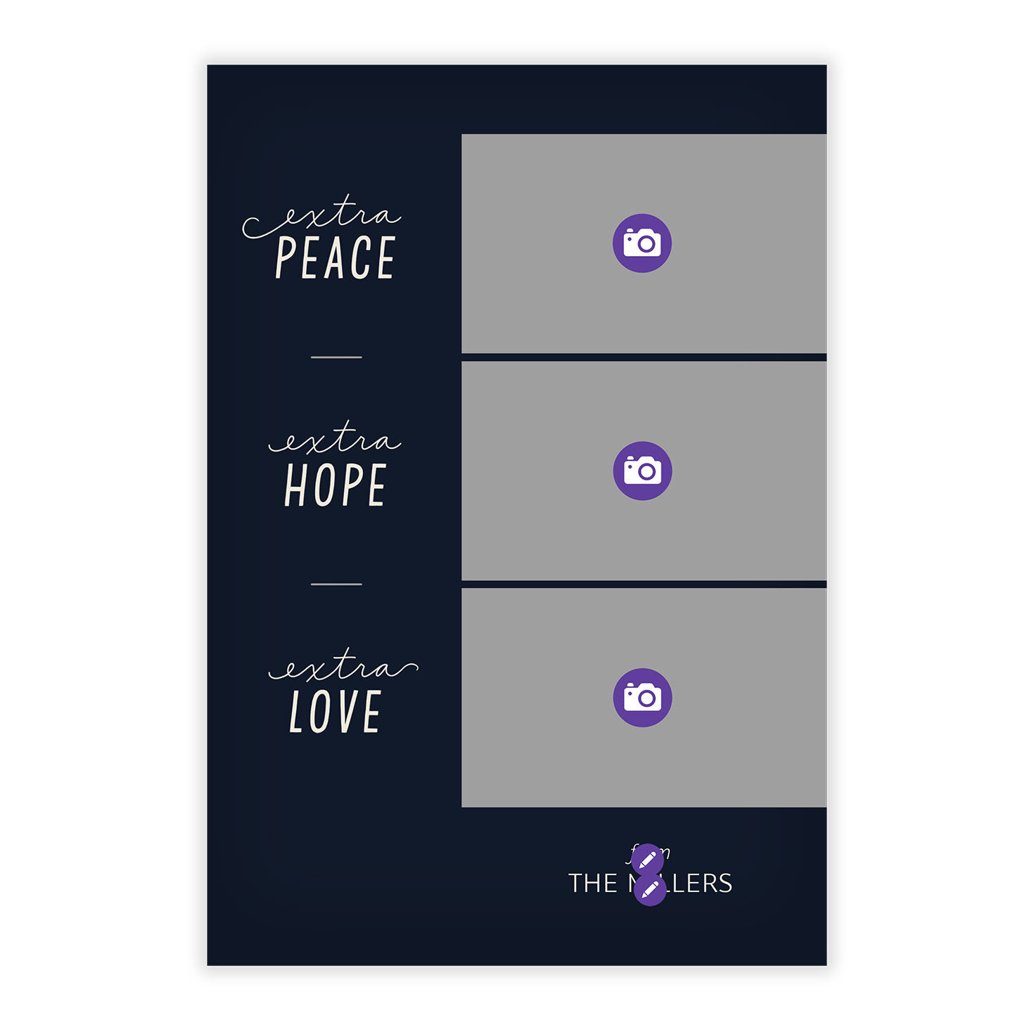 Extra Peace, Hope, Love Flat Holiday Photo Card, , large image number 5