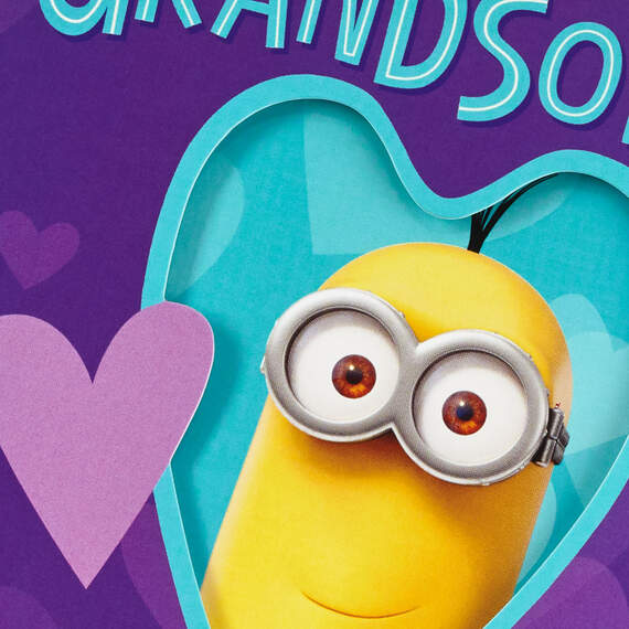 Minions Fun Surprise Pop-Up Valentine's Day Card for Grandson, , large image number 5