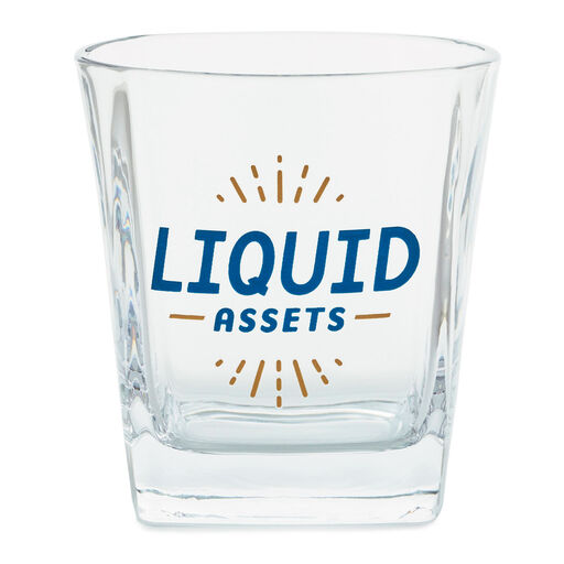 Liquid Assets Lowball Glass, 15 oz., 